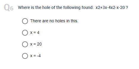 All complex numbers O All x >= 1 O All x >