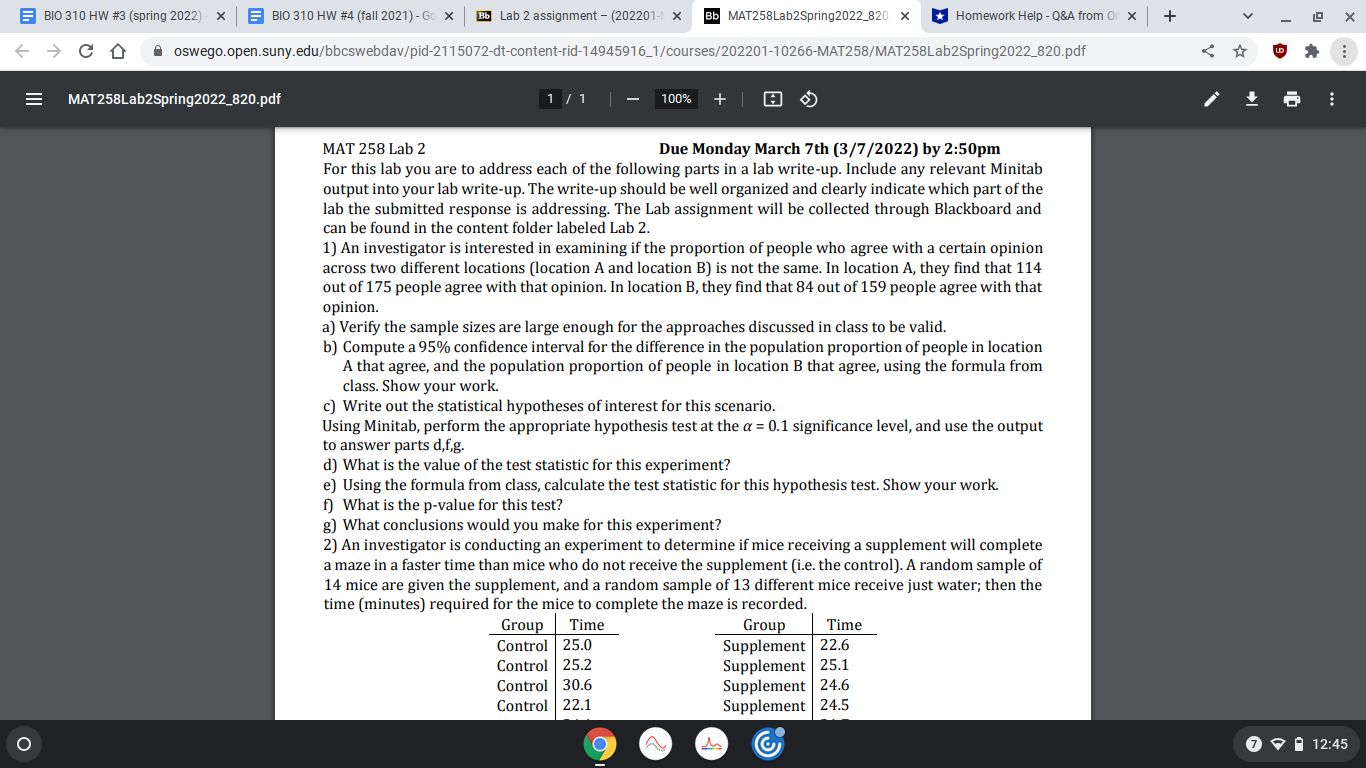 E BIO 310 HW #3 (spring 2022) - x _ BIO
