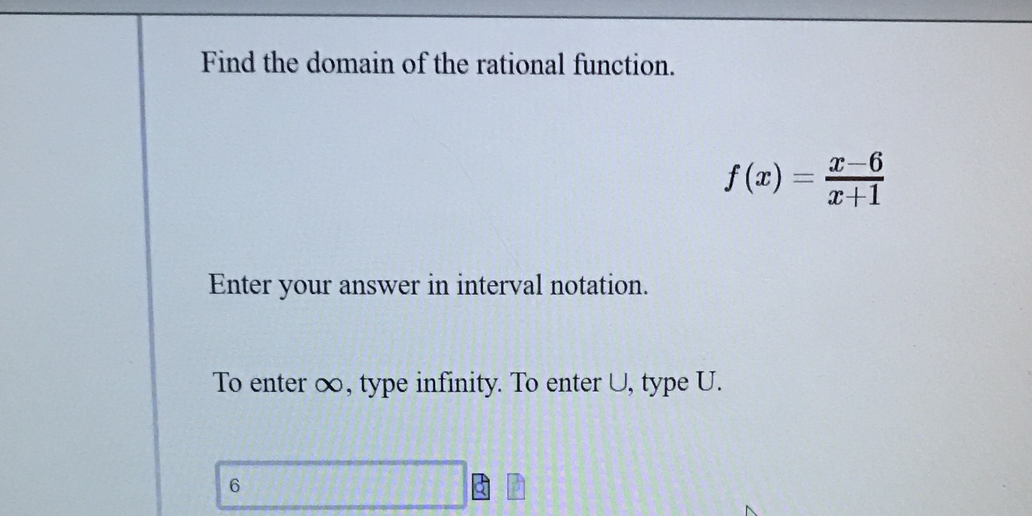 Can I please get the answer to this problem Find the domain