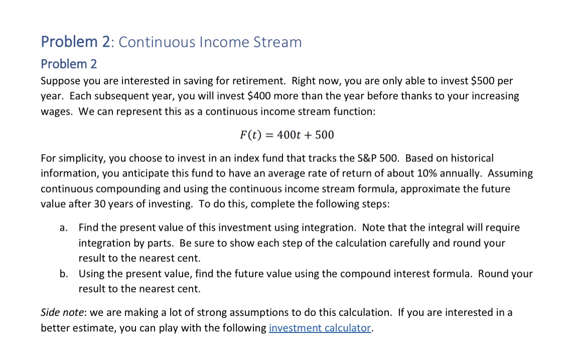Please answer 2a and 2b as stated in the question :D Problem