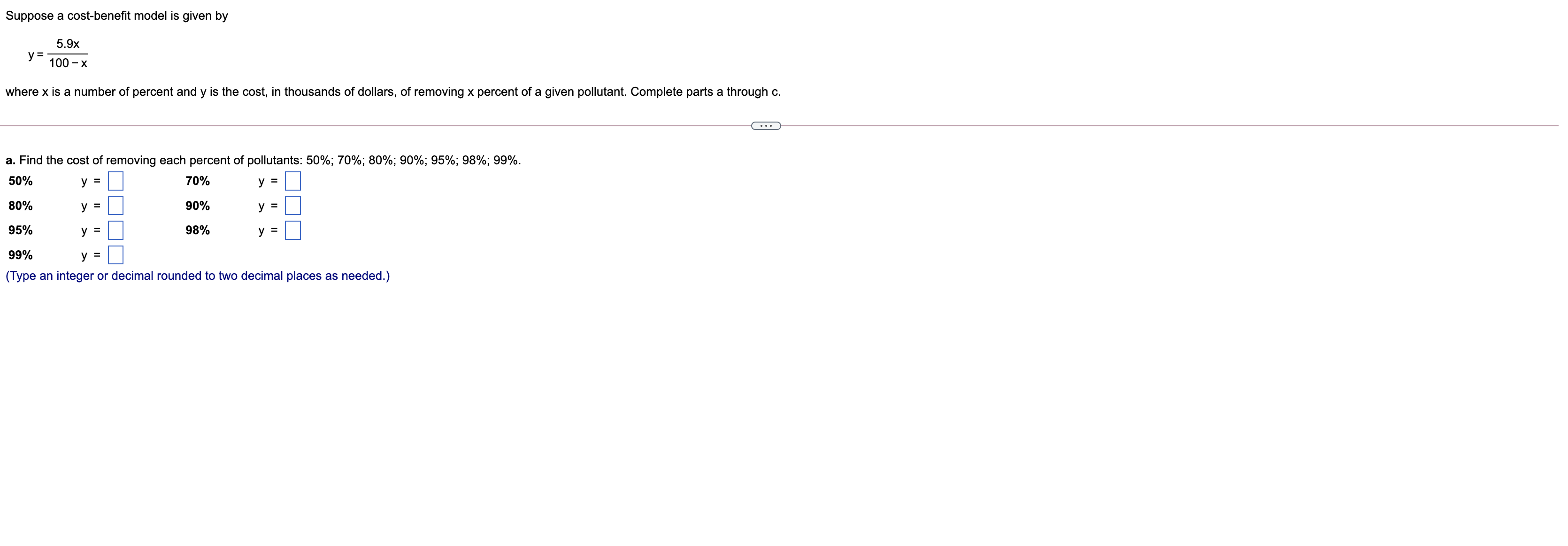 answer. Use a comma to separate answers as needed.) (D B. There