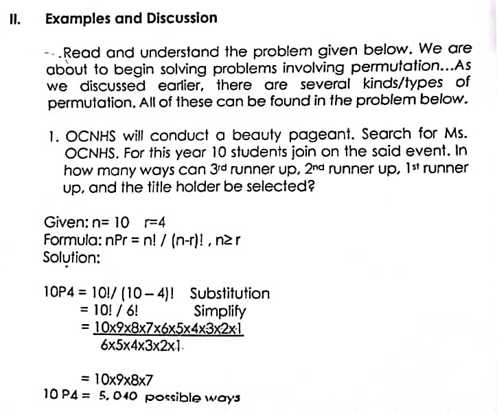 a separate sheet of paper. 1. Five runners are running a race.