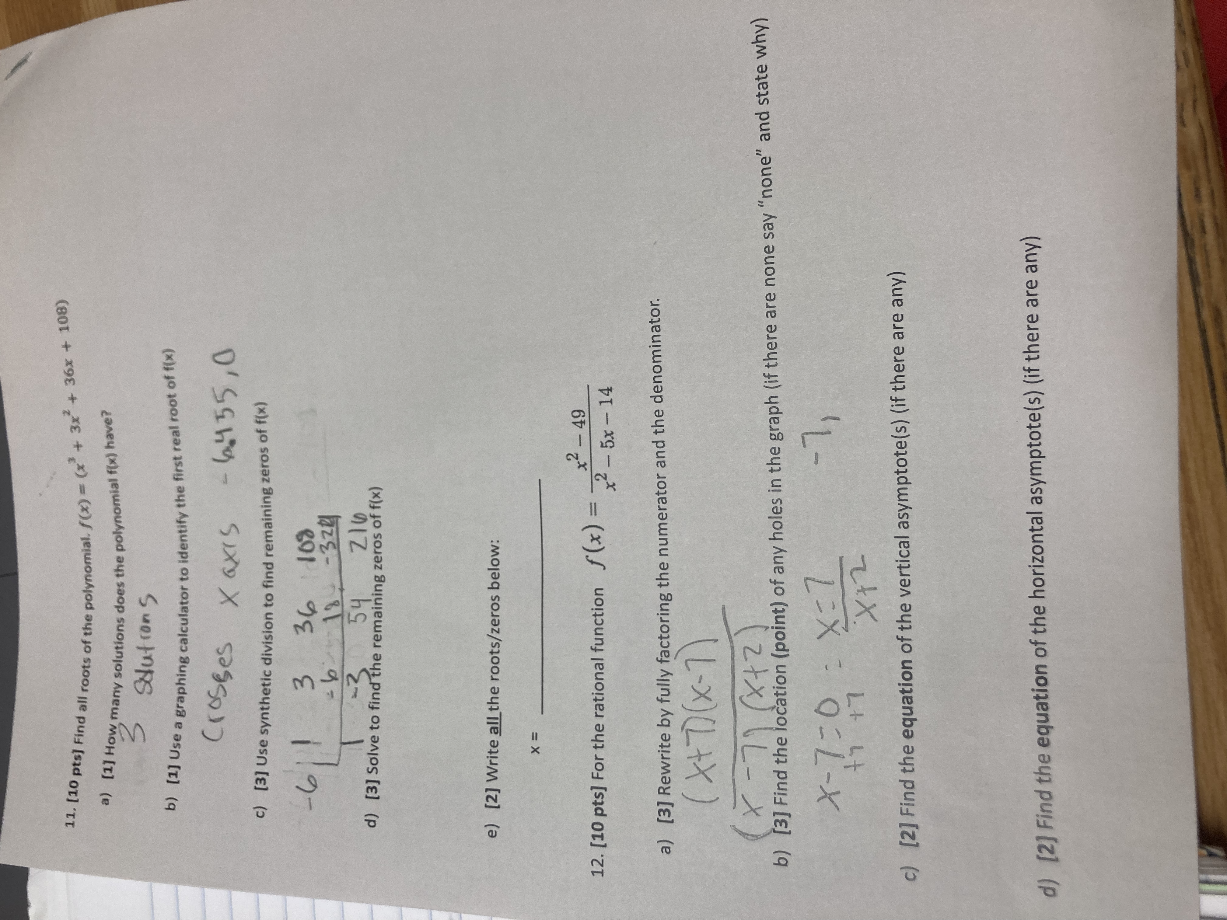 division: (x + 6) + (x - 2) X 1 - 2
