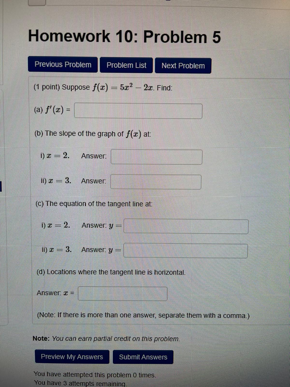  Homework 10: Problem 5 Previous Problem Problem List Next Problem (1