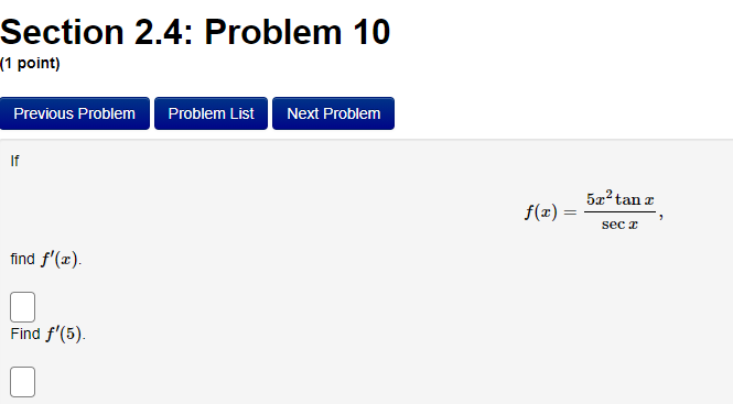 with mine so explanations are required.Thank you !! Section 2.4: Problem 1