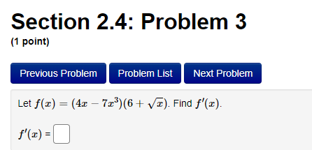 line tangent to the graph of VI f(x) = 8x + 3