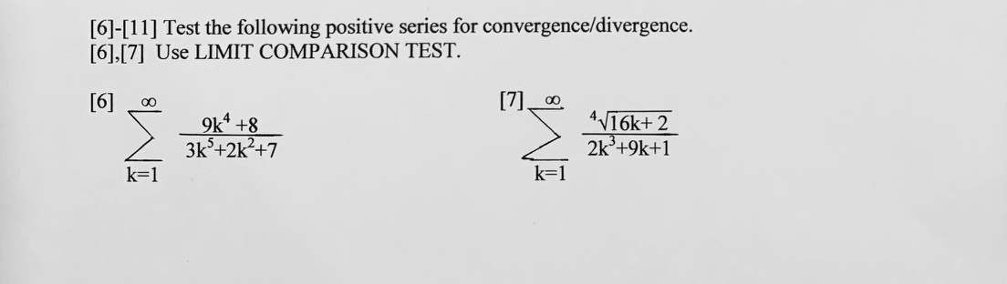 lim ( 1+ * ) p- series K -700 M KF converges