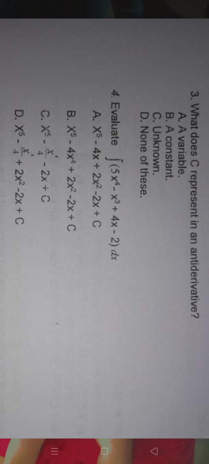 questions comprehensively. Encircle the letter of the correct answer. 1. What is