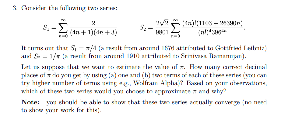 (b) a decreasing sequence without a limit (c) a bounded sequence without