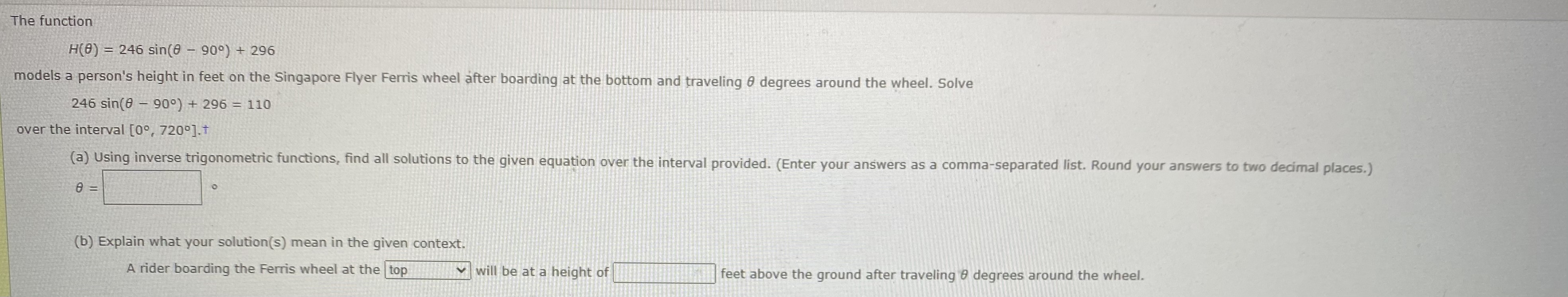 Please explain the steps to solve and answer The function H(0) =