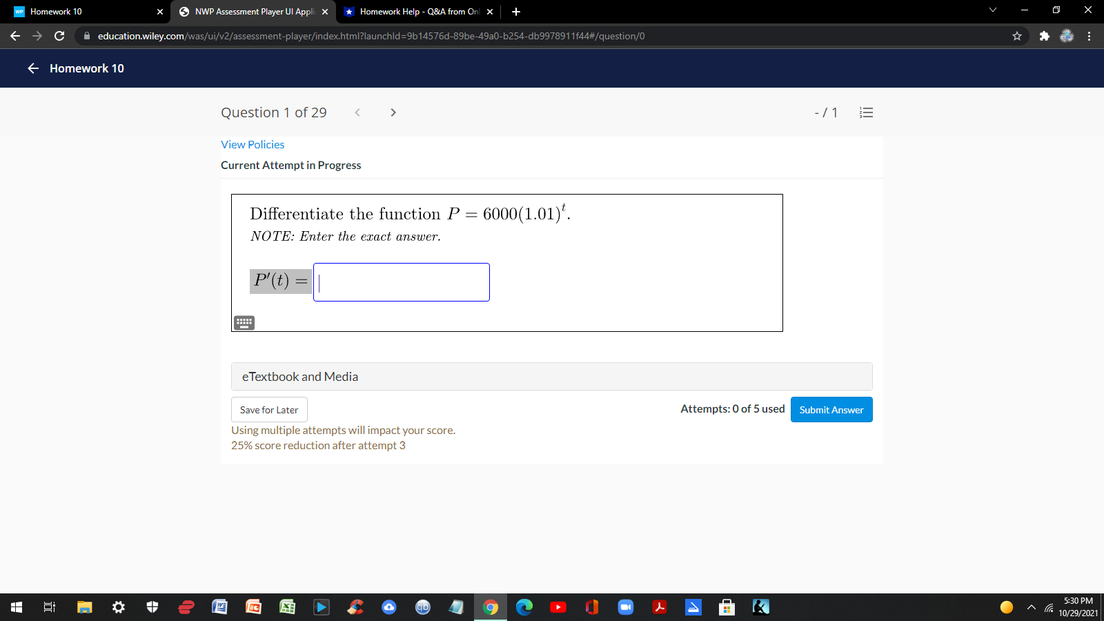 WP Homework 10 NWP Assessment Player UI Appli X *Homework Help