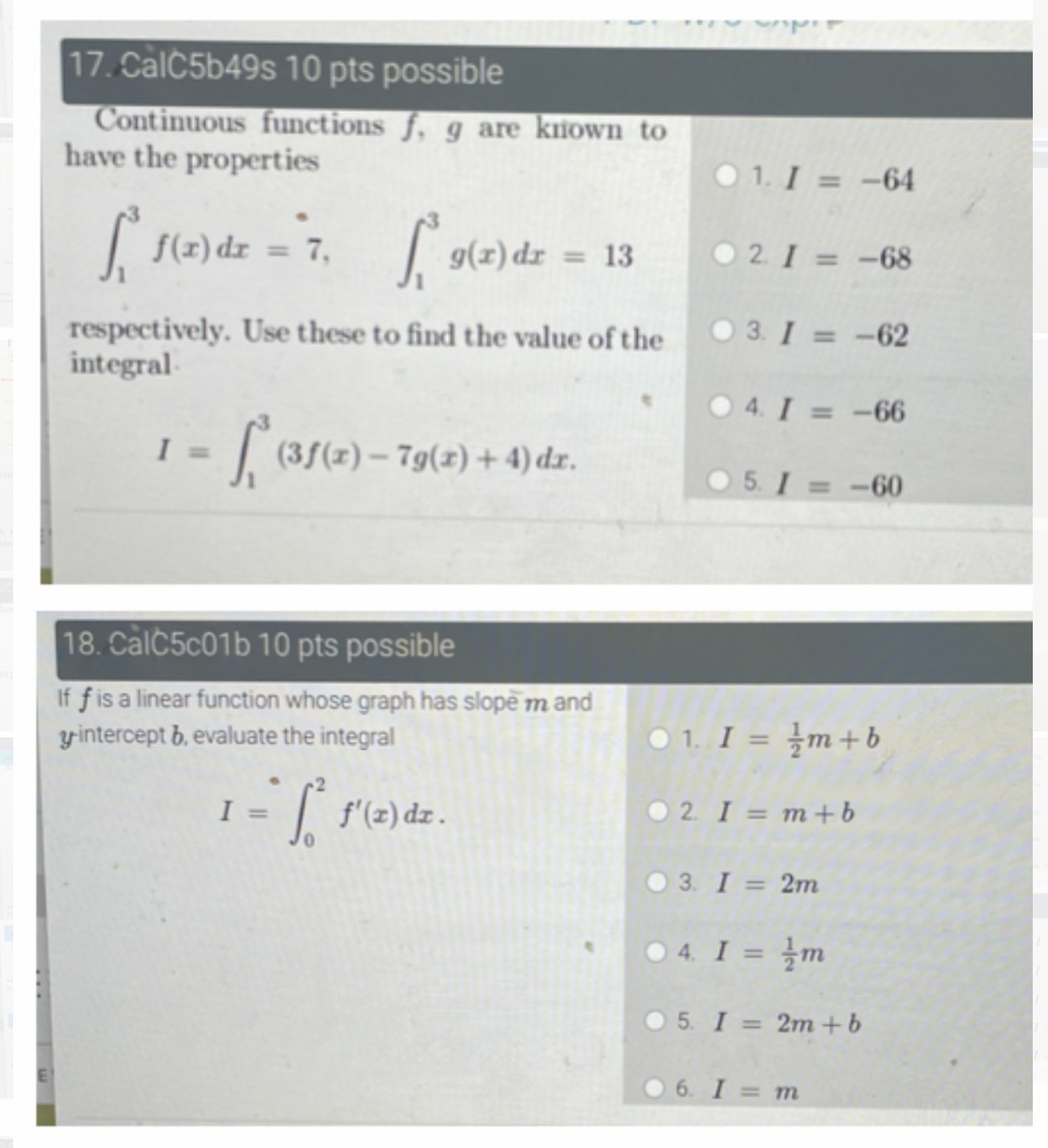 For 17 and 18 how do I solve for I 17. CalC5b49s