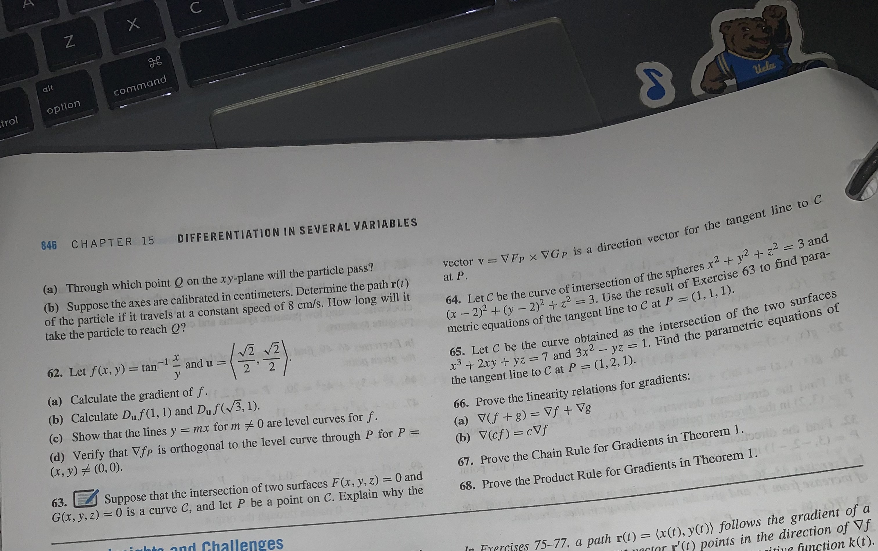 y ) = tan-1 (xy), v = (1,1), P = (3,4) ern