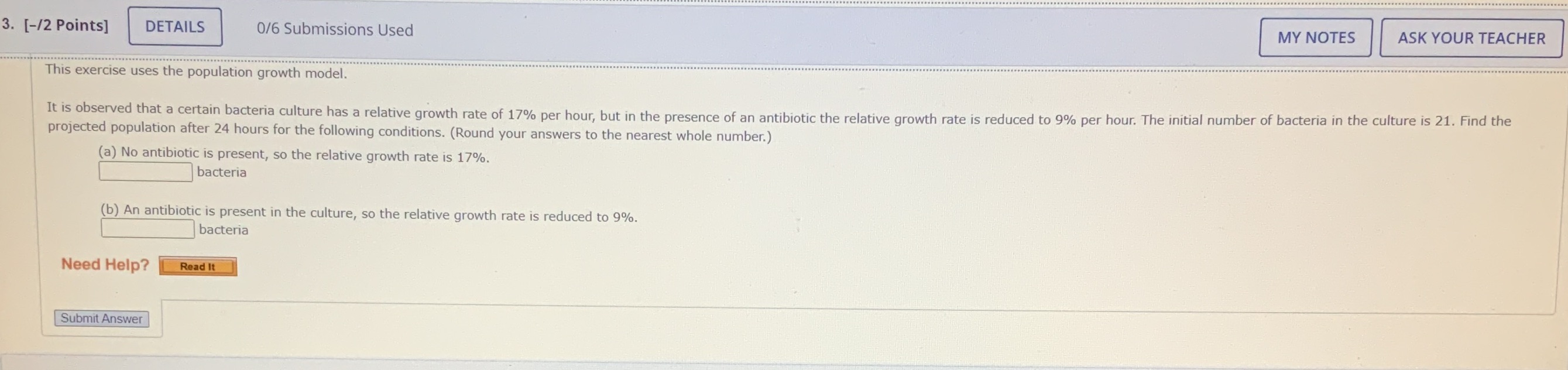  3. [-/2 Points] DETAILS 0/6 Submissions Used MY NOTES ASK YOUR