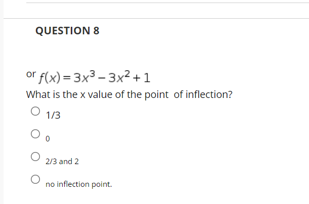 on (-3, 2); inection points at (-1, -3) and (1, -2) \fQUESTION