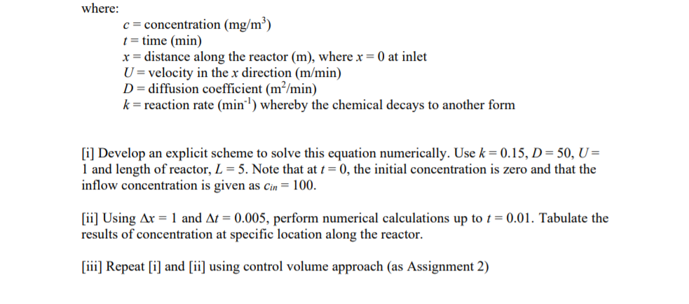 point as illustrated in Figure l is modelled as a one-dimensional reactor