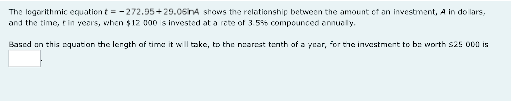 The amount of caffeine in a person's blood was measured over a