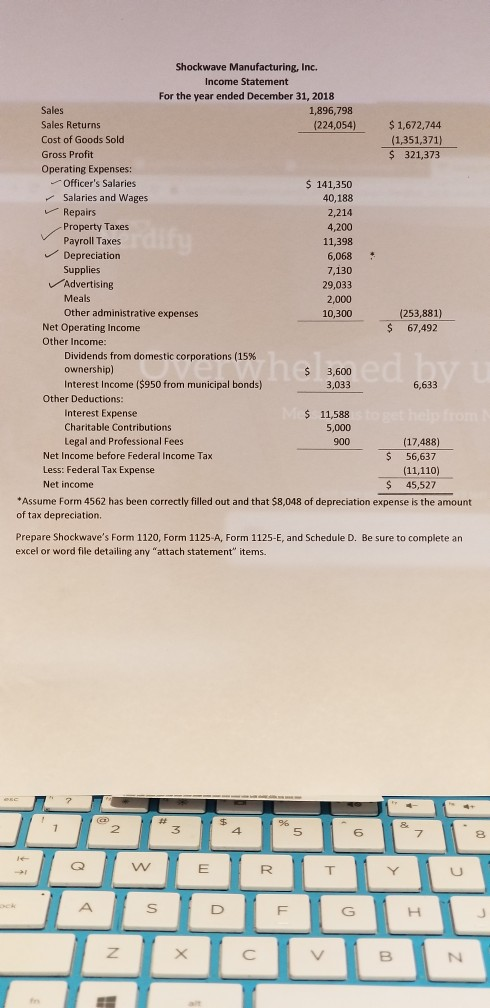 Form 1120 Form 1125-A Form 1125-E Schedule G Is anything ever CLEAR