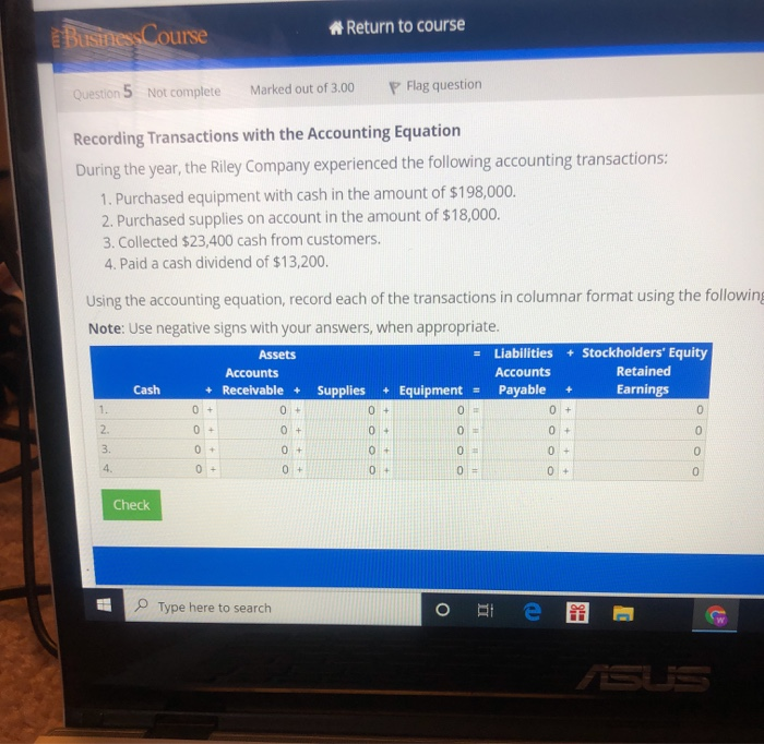 PLEASE HELP BusinessCourse Return to course Question 5 Not complete Marked out