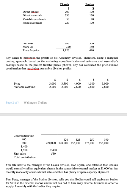 of group prots) a) General transfer pricing theory (e.g. Hirshliefer) states that