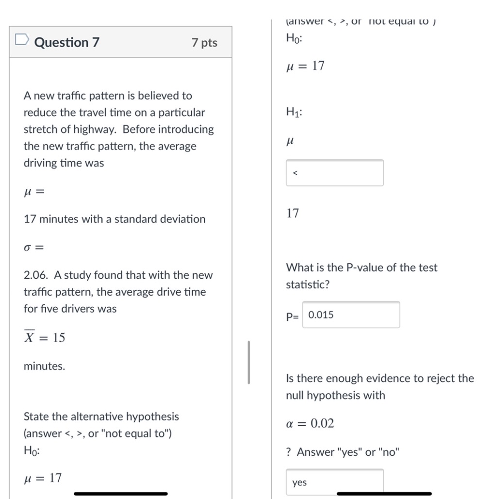  (answer , or not equal to ) Question 7 7 pts