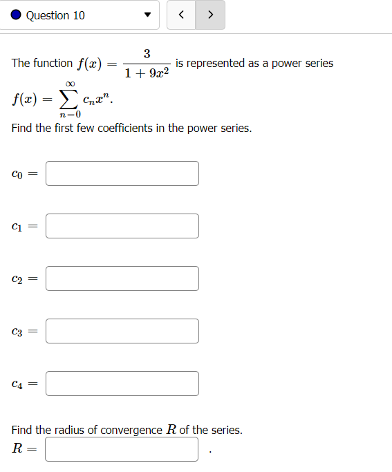 8.6Q9 \fI Question 9 v 2 The function at] = 2 is