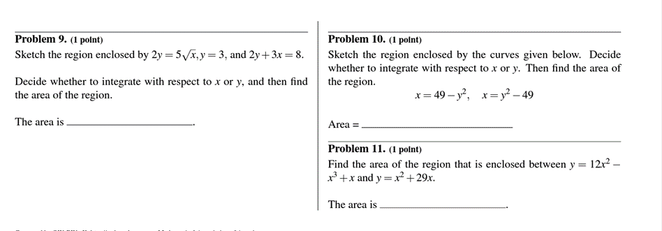 of the region enclosed by the two functions y = 6x2 The