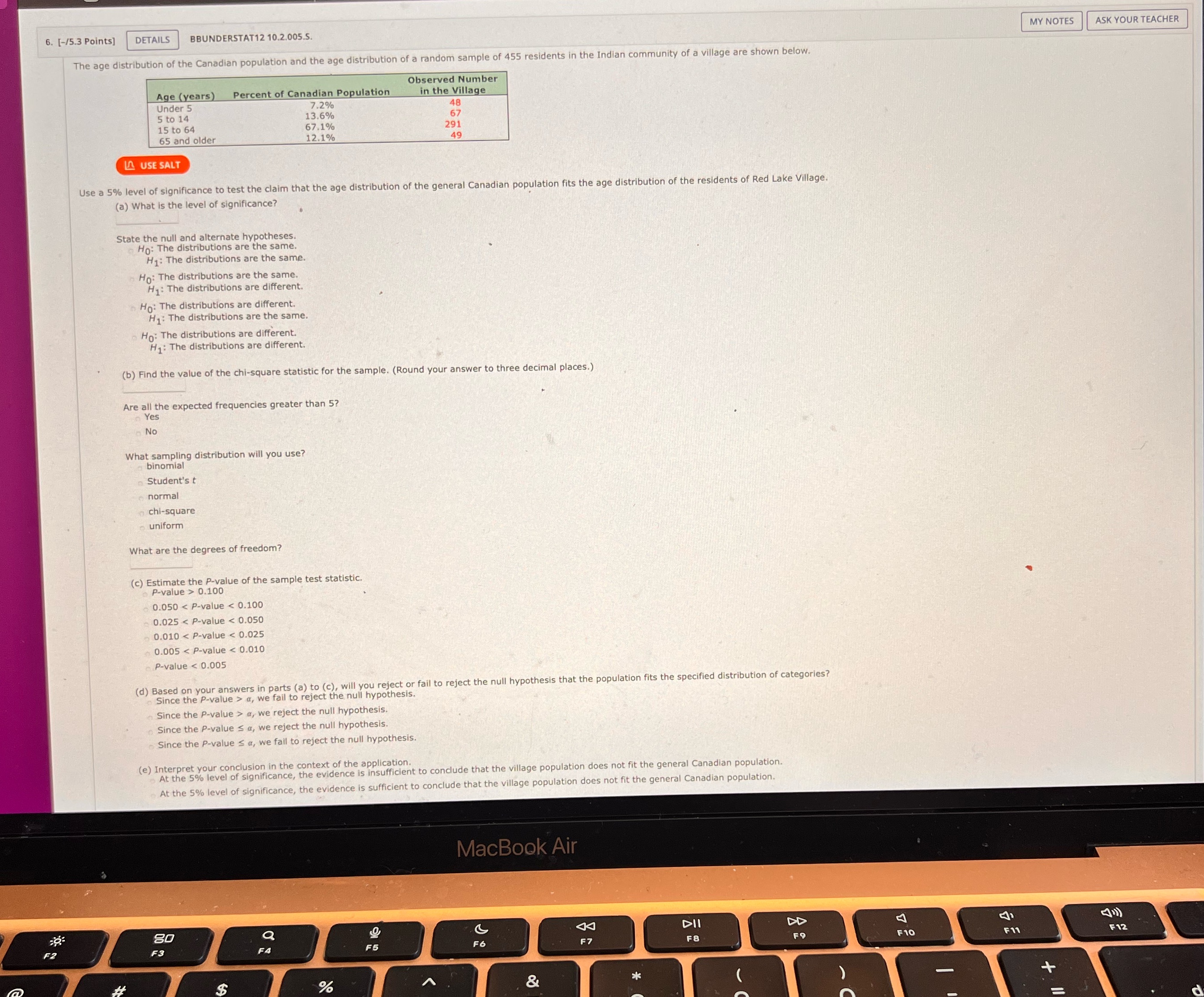  6. [-/5.3 Points] DETAILS BBUNDERSTAT12 10.2.005.S. MY NOTES ASK YOUR TEACHER