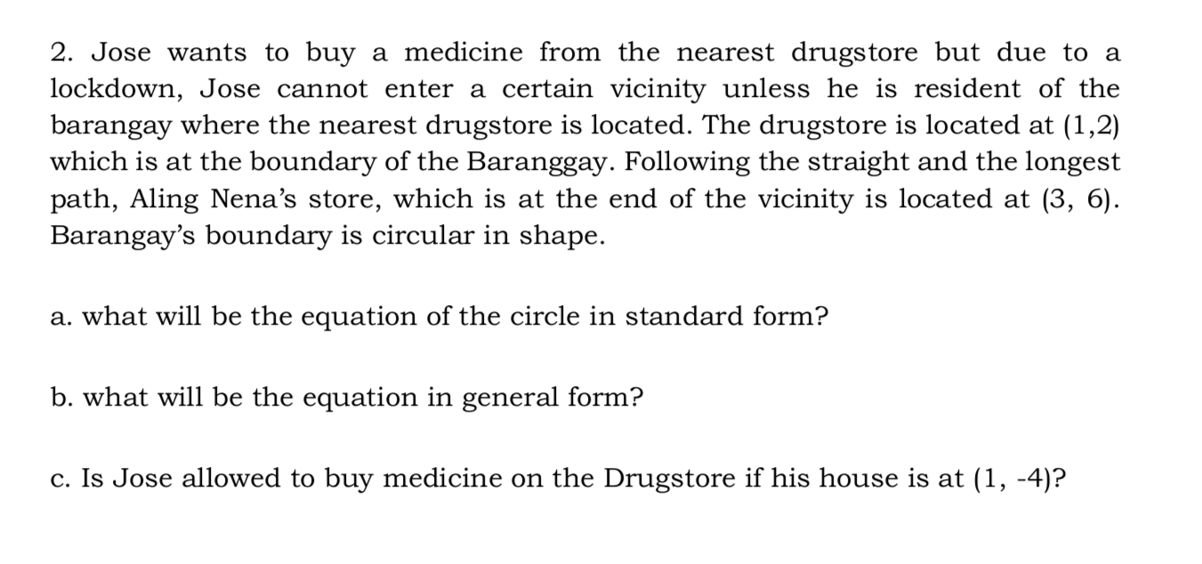 I need help with answering this problem, thank you! 2. Jose wants