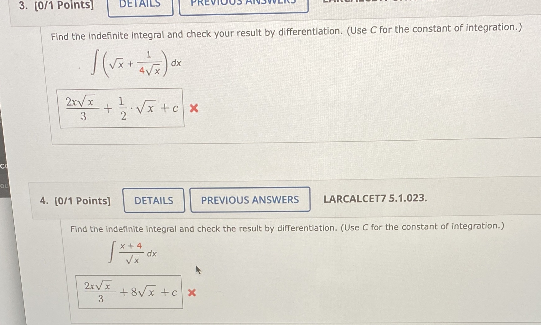 Need help with these two hw questions 3. [0/1 Points] DETAILS PREVIOUS