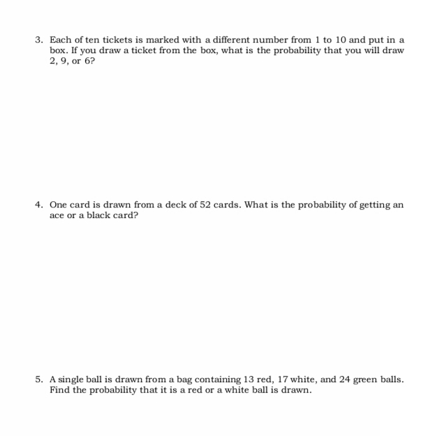 or two tails D. one head or one tail2. A box contains