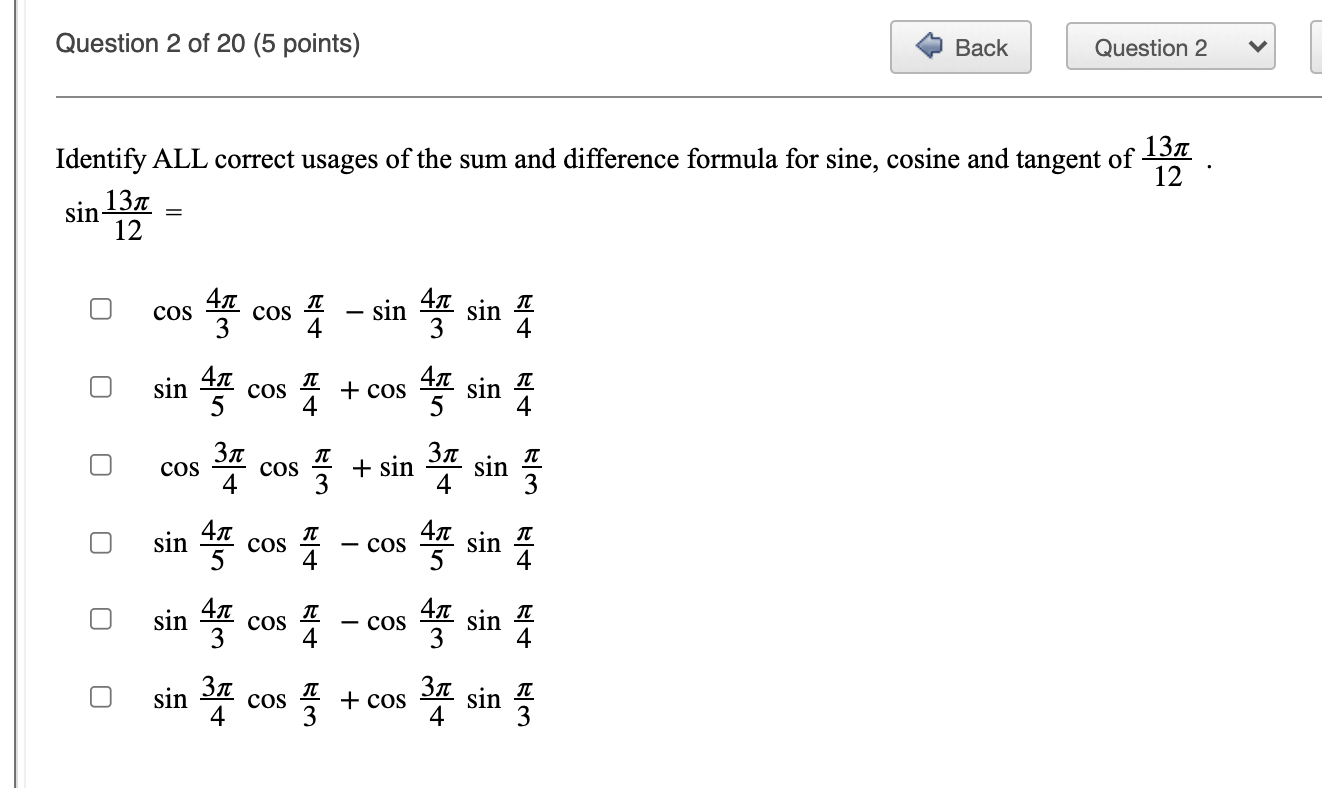 sin 105 = C] sin 60 cos 45 cos 60 sin 45