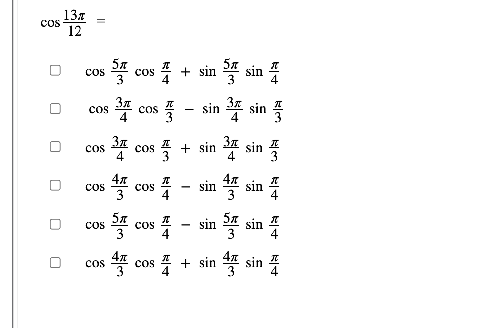 C] sin 75 cos 30 + cos 75 sin 30 C] cos