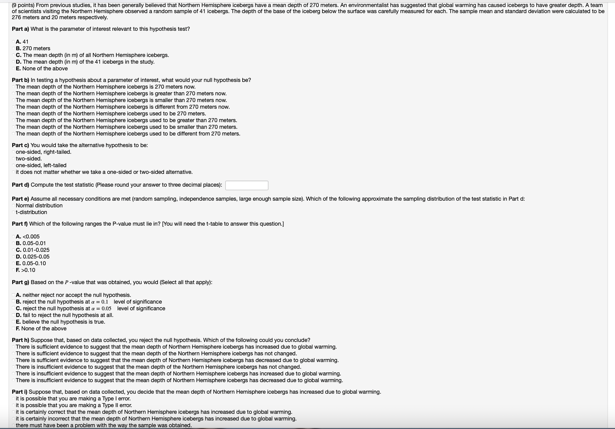 the corresponding statement is true or false. ? ? A V A