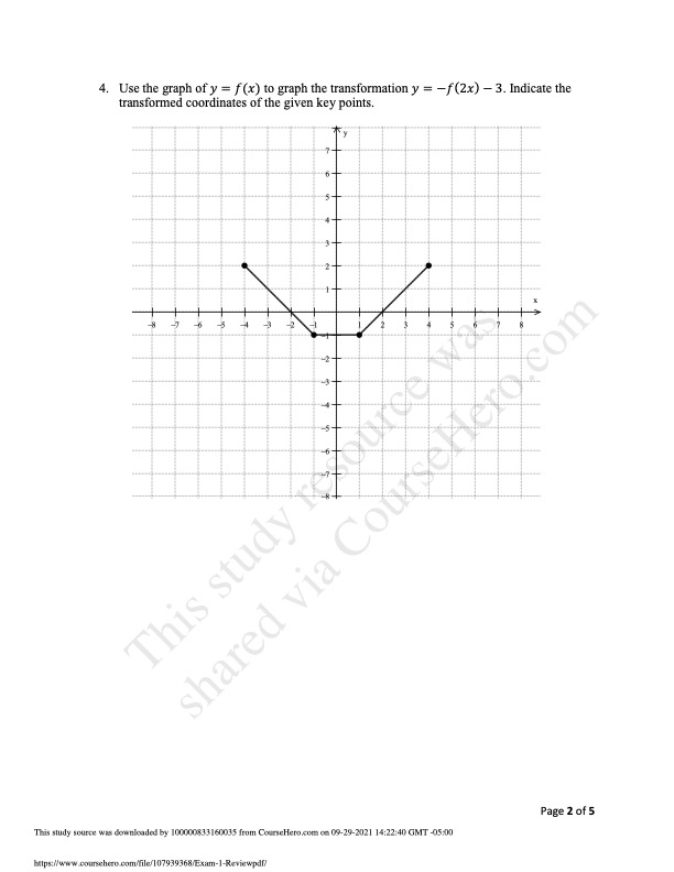 EACH PROBLEM CAREFULLY!! 1. Determine if each relation defines y as a