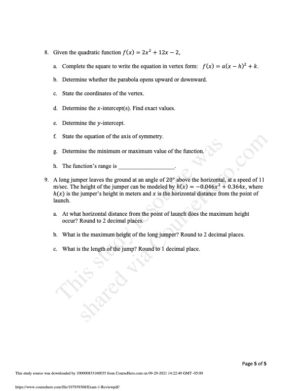 a. f(x) = -4Vx + x b. f (x) = v4 -