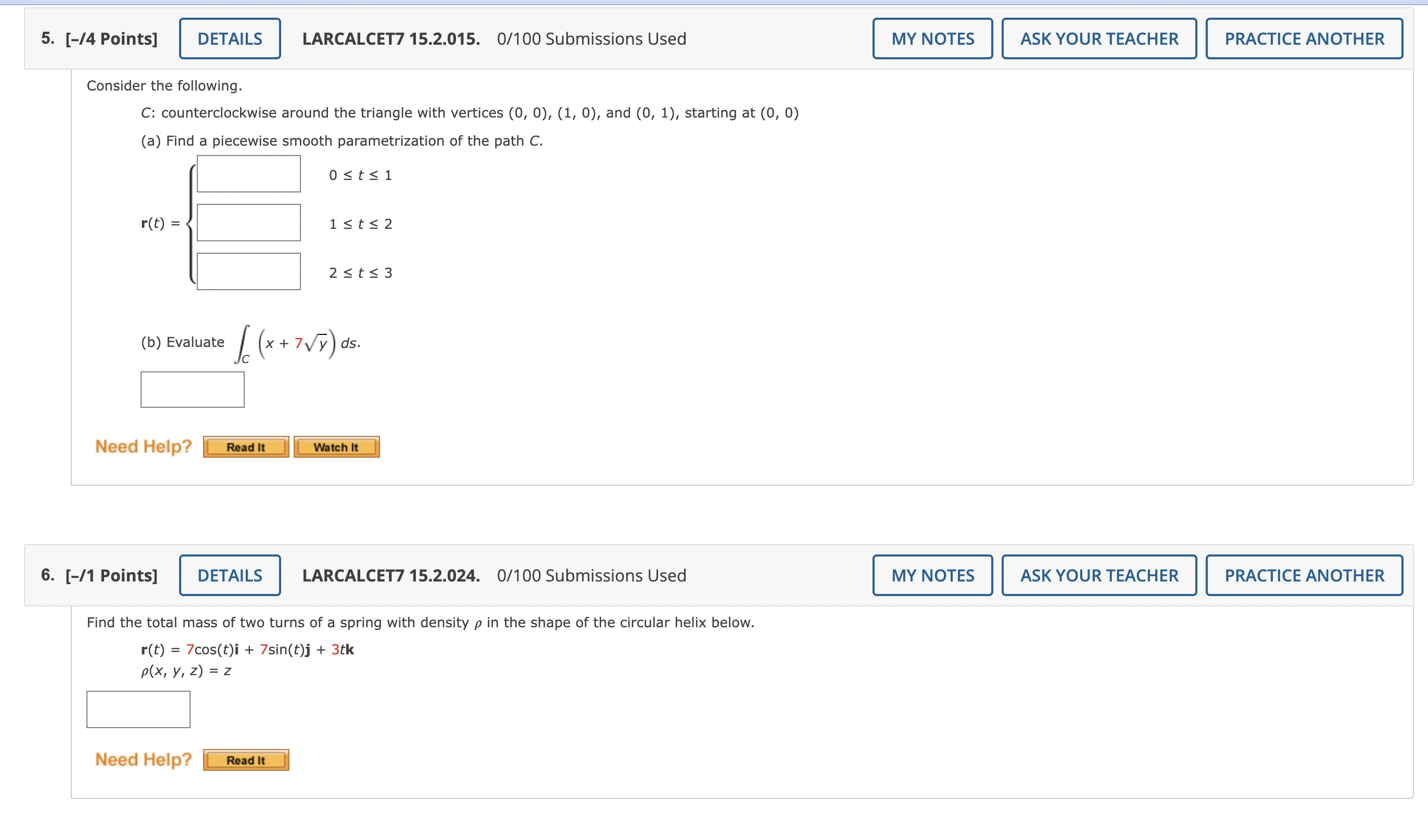 Please answer these two questions and SHOW ALL YOUR WORK! Thank you,