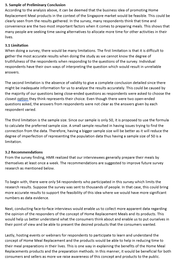 PART 3 - PRELIMINARY CONCLUSIONS, NEXT STEPS & RECOMMENDATIONS (i) In this