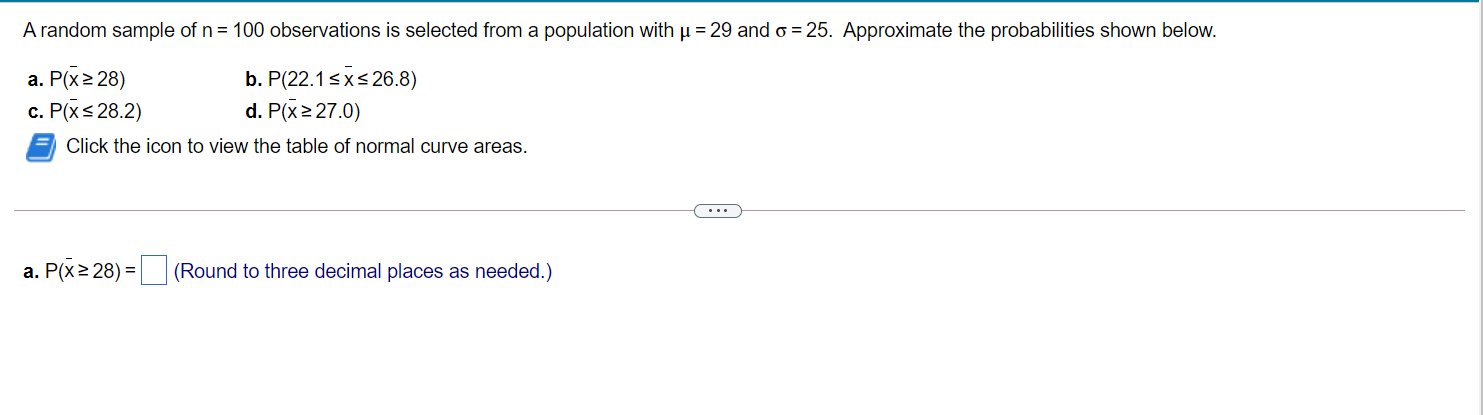 8) Do A,B,C and D A random sample of n = 100