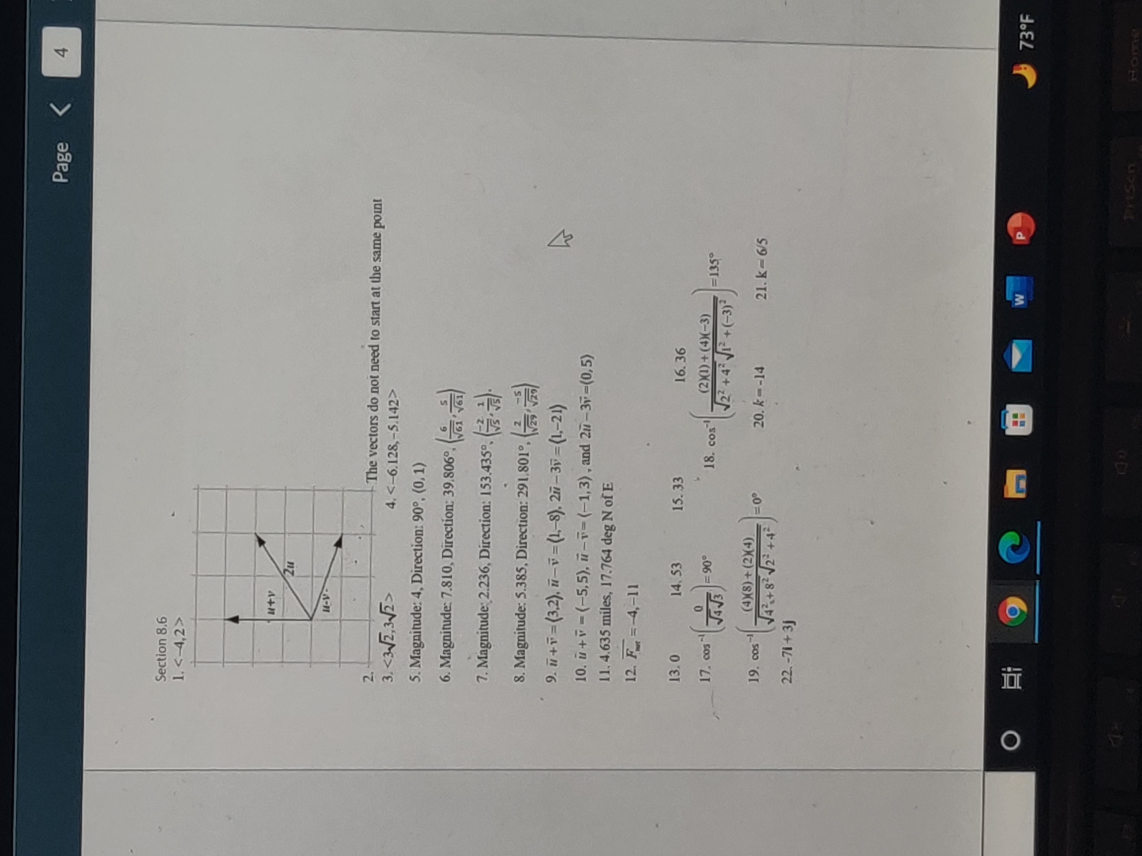 21 -3v. 9. 11 = (2-3), 1= (1,5) 10. 17 = (-3,4).