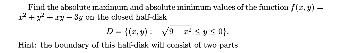 f (x, y) = x3 - 3x + y3 - 3y on