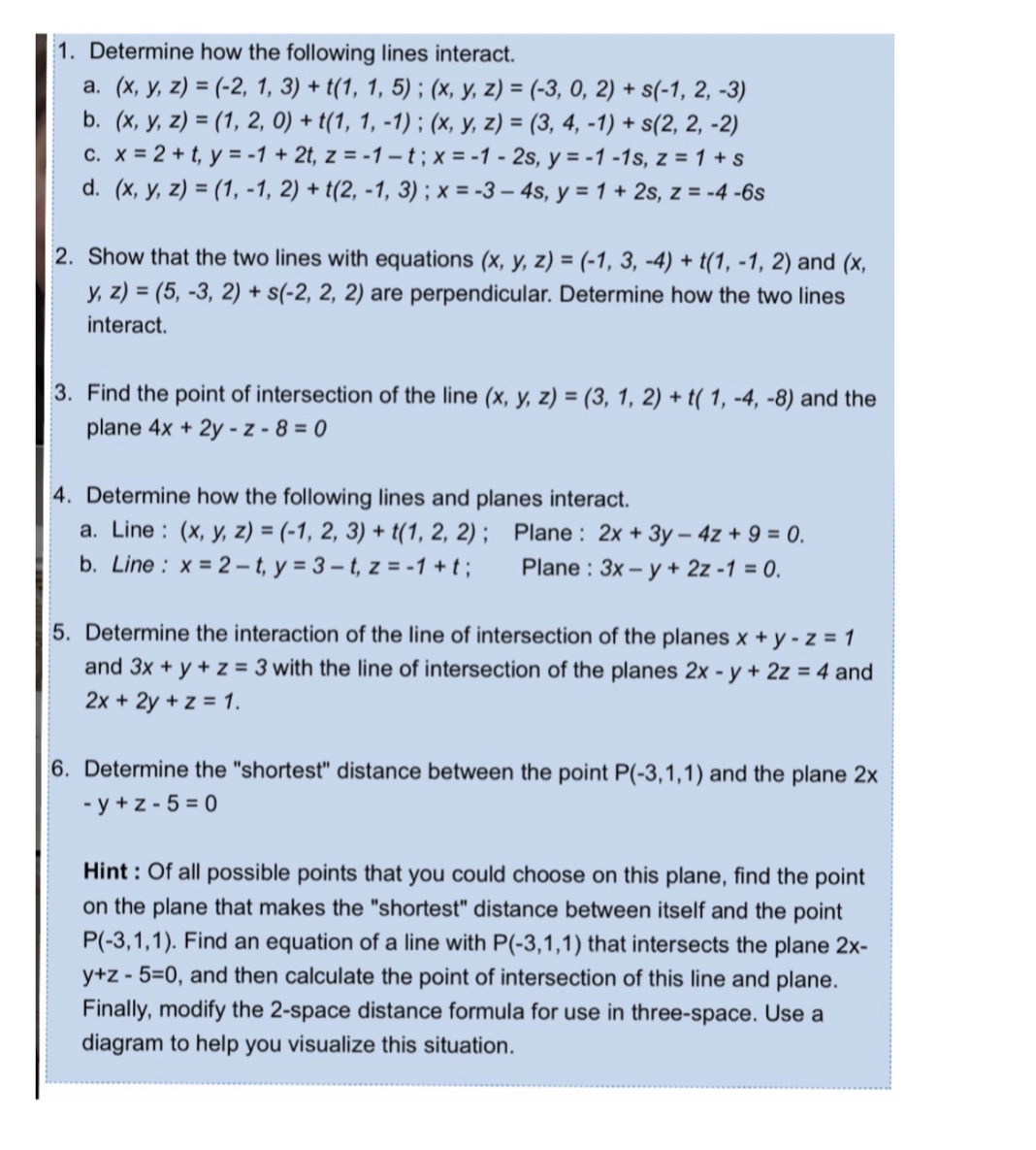 Hello I need some help with these 6 questions. If you could