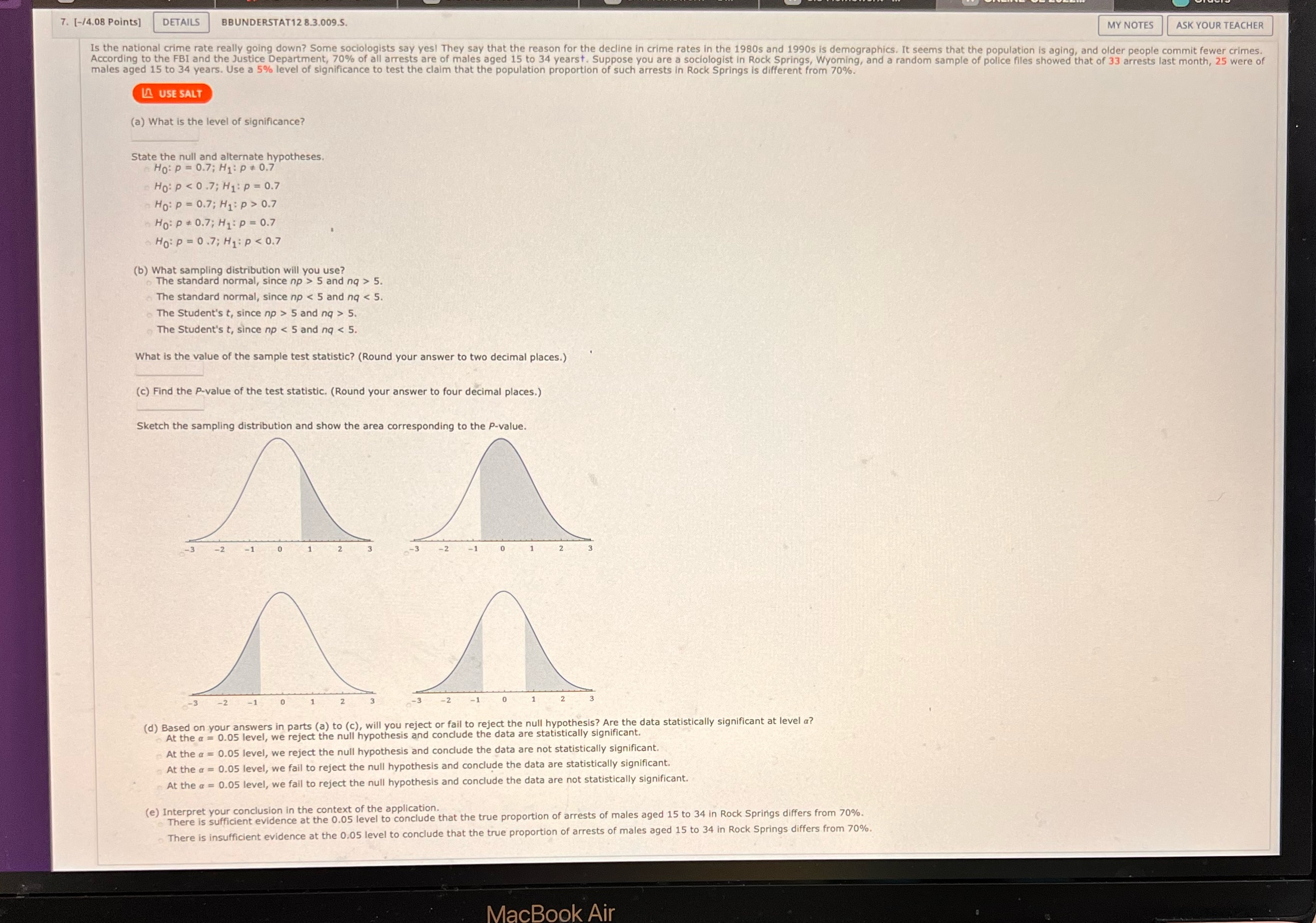  7. [-/4.08 Points] DETAILS BBUNDERSTAT12 8.3.009.5. MY NOTES ASK YOUR TEACHER
