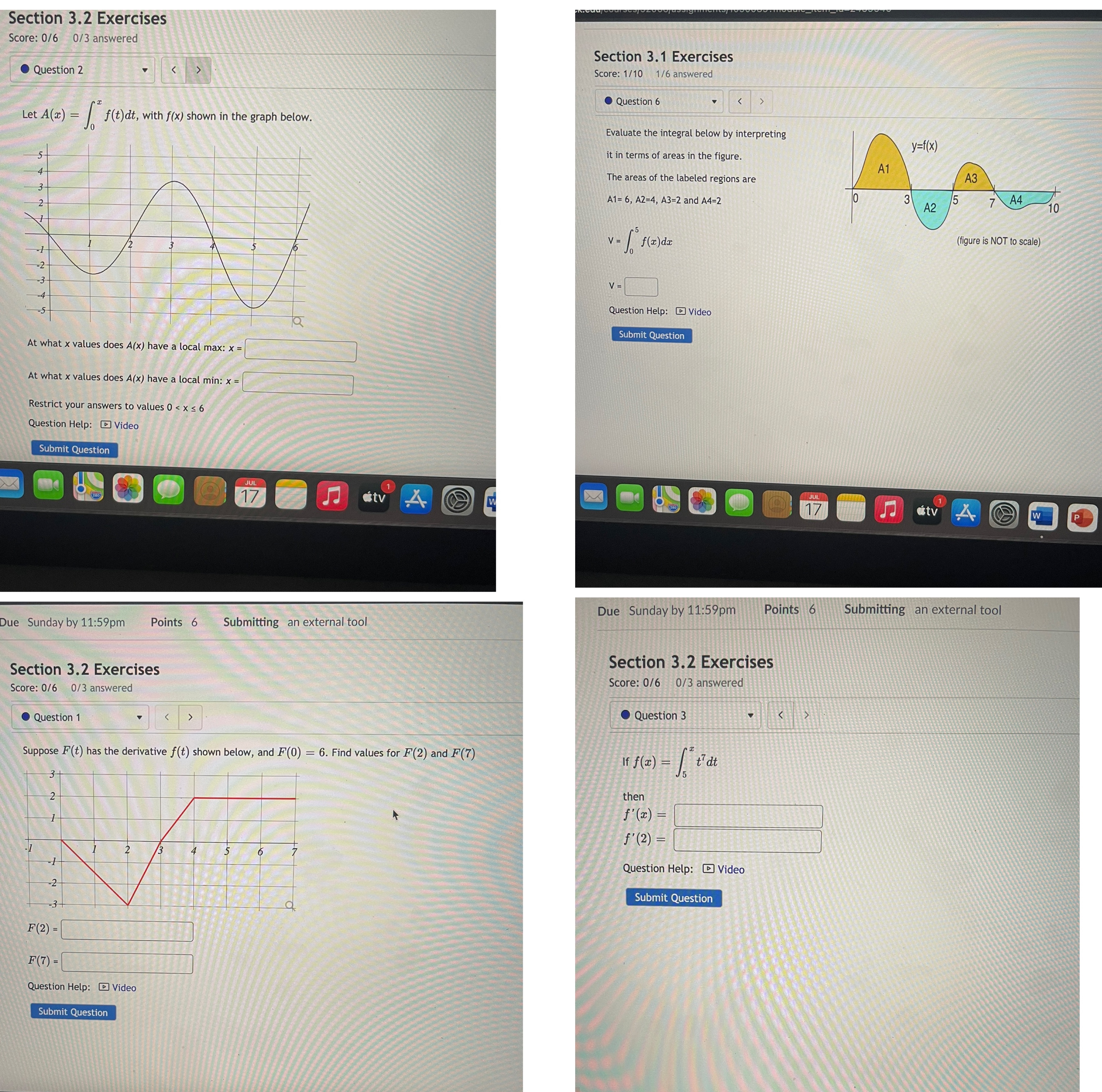  Section 3.2 Exercises Score: 0/6 0/3 answered Section 3.1 Exercises Question