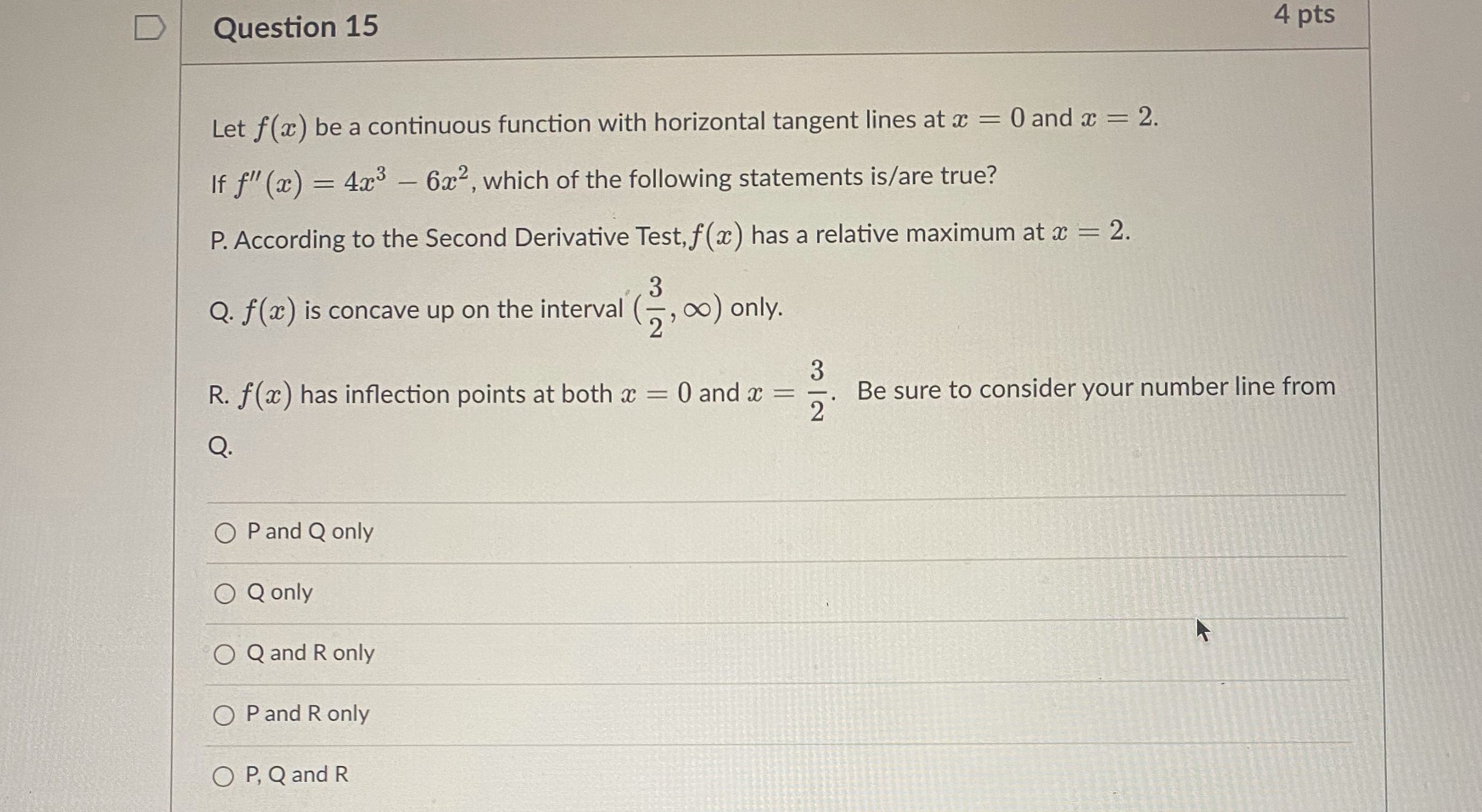 Please help me. Thank you. D Question 15 4 pts Let f(a)
