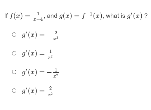  \fA differentiable function has the value y(2) = 1 and the