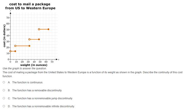 B. 5 -5 5 5cost to mail a package from US to