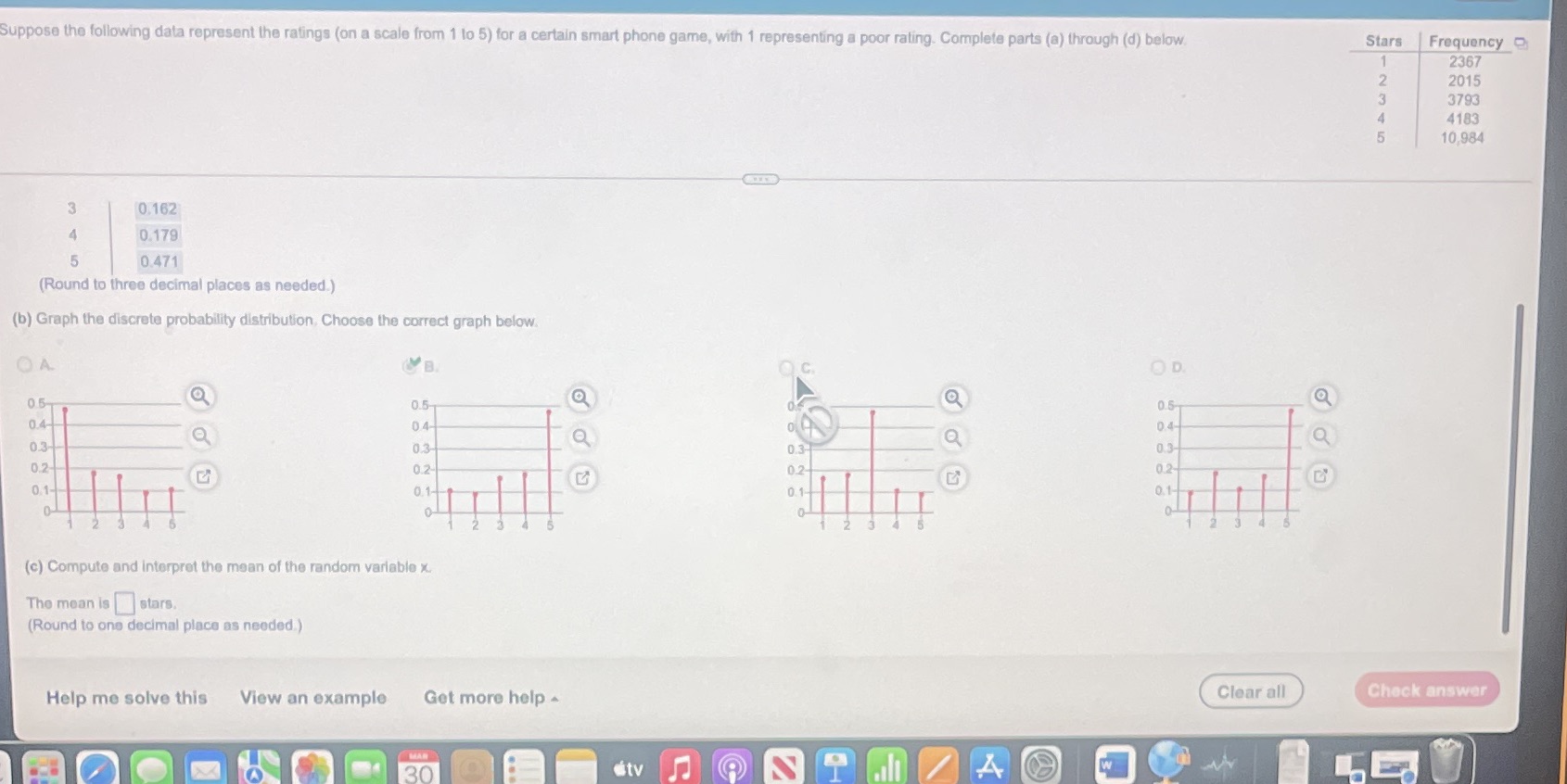 Compute and interpret the mean of the random variable x Suppose the