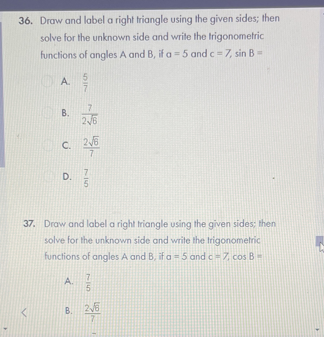 Two simple questions will leave a good review 36. Draw and label