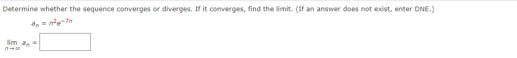 Calculus II Determine whether the sequence converges or diverges. If it